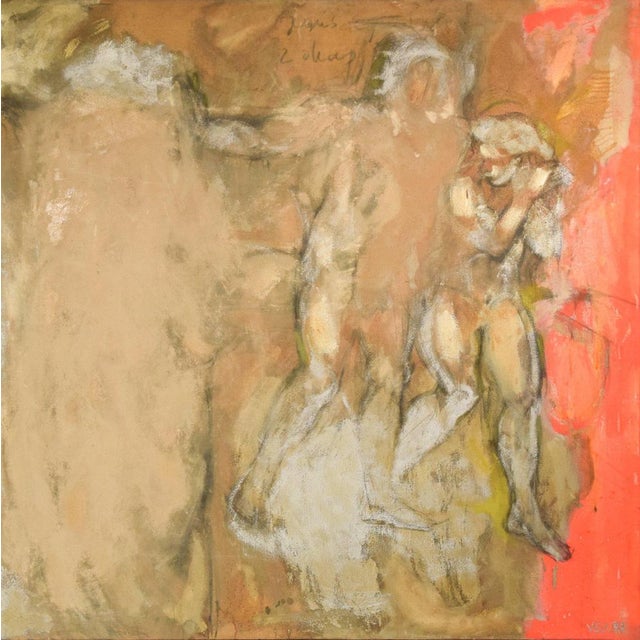 Vicente Vela, Large Figurative Expressionist Nude Studies, 1997, Oil on Canvas, Set of 2 For Sale - Image 12 of 18