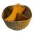 Handwoven Wooden and Reed Divided Basket For Sale