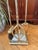 Metal 1980s Italian White Marble and Brass Fireplace Tools on Stand, Set of 5 For Sale - Image 7 of 9
