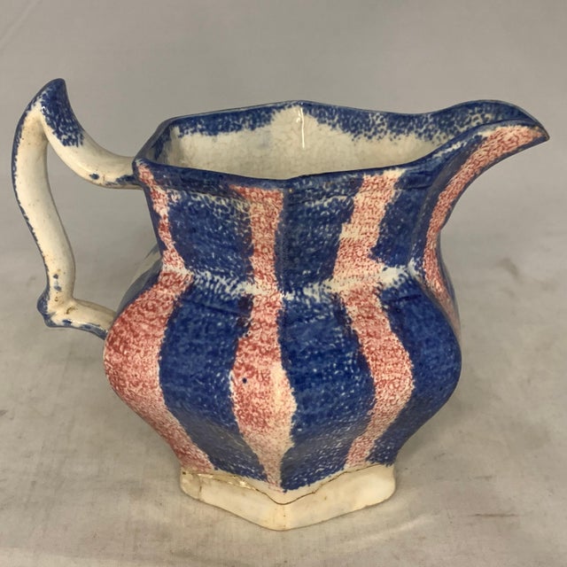 English Antique Spatterware Creamer: 19th Century Staffordshire Pottery For Sale - Image 3 of 10