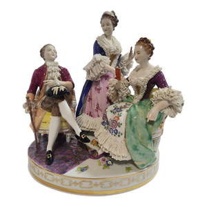 19th Century Dresden Lace La' Toilette Porcelain Figurine