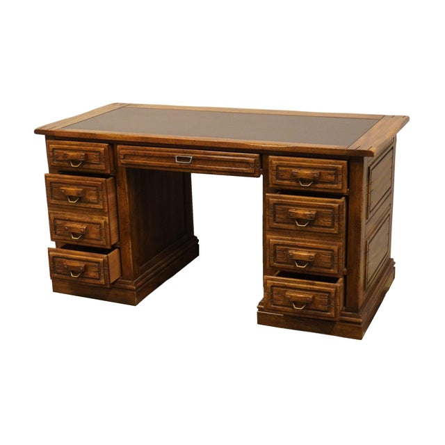 Late 20th Century High End Vintage Rustic Southwestern Cowboy Style 56" Writing Desk 7054 For Sale - Image 5 of 12