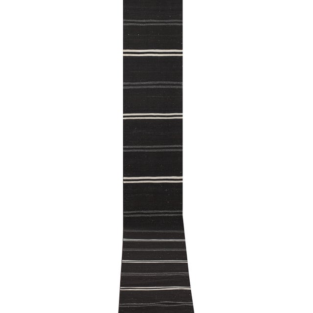 Mid-Century Modern Turkish. Goat Hair Kilim Runner - Stair Carpet 2'4'' X 19'5'' For Sale - Image 3 of 10