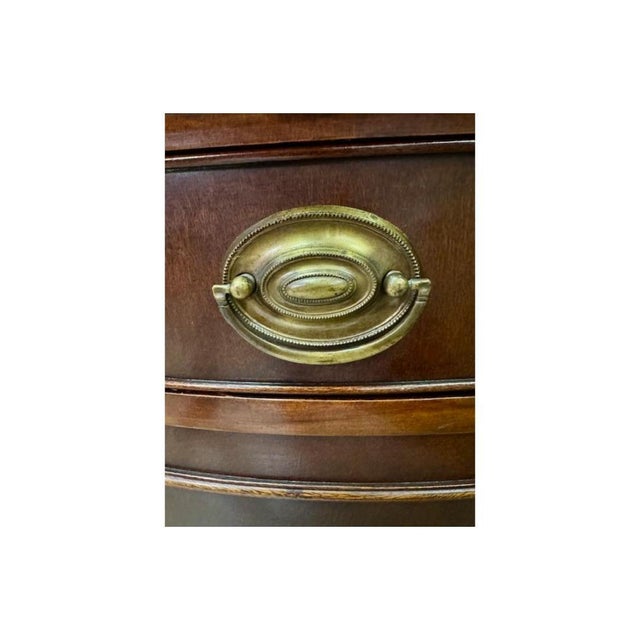 Vintage Circa 1950's Georgian Style Mahogany Corner China Cabinet For Sale - Image 11 of 15