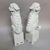 Pair of Large Vintage Chinese Blanc De Chine Foo Dogs, Guardian Lions With Cub & Ball For Sale - Image 10 of 11