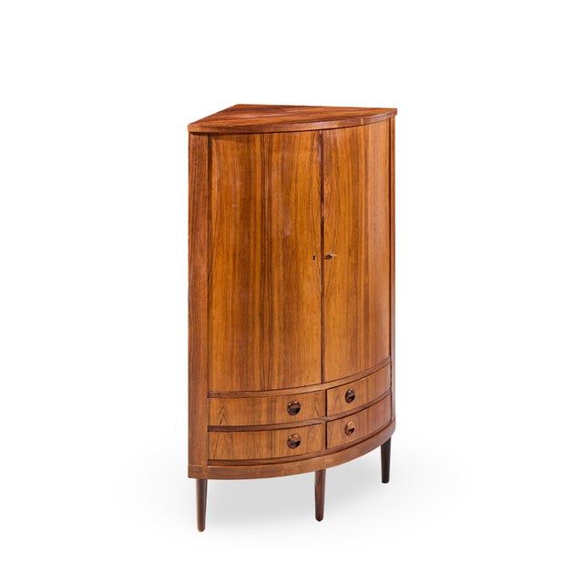 Wood Kai Kristiansen Mid Century Danish Rosewood Corner Cabinet For Sale - Image 7 of 7