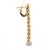 Metal 14k Gold Ball and Chain Diamond Drop Dangle Earrings, Pair For Sale - Image 7 of 8