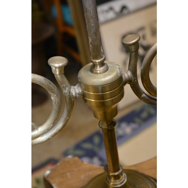 1960s Vintage Wildwood Antique Brass Bouillotte French Bugle Horn Lamp For Sale - Image 5 of 18
