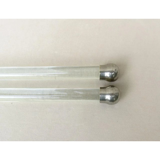 Vintage French Art Deco Glass & Nickel-Plated Towel Racks, Set of 3 For Sale - Image 6 of 18