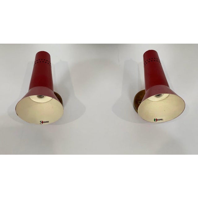 Wall Lamps by Arteluce, 1950, Set of 4 For Sale - Image 6 of 12