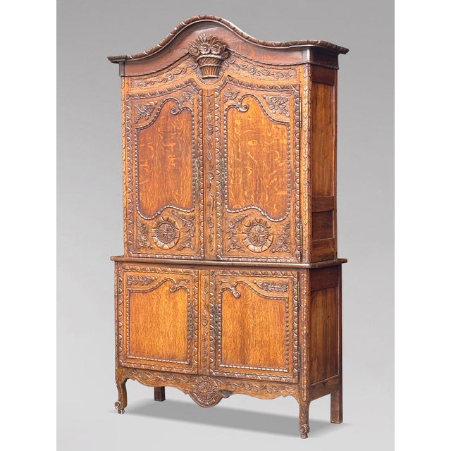 18th Century Louis XVI Oak 2-Body Buffet, Normandy, France, 1790 For Sale - Image 10 of 10
