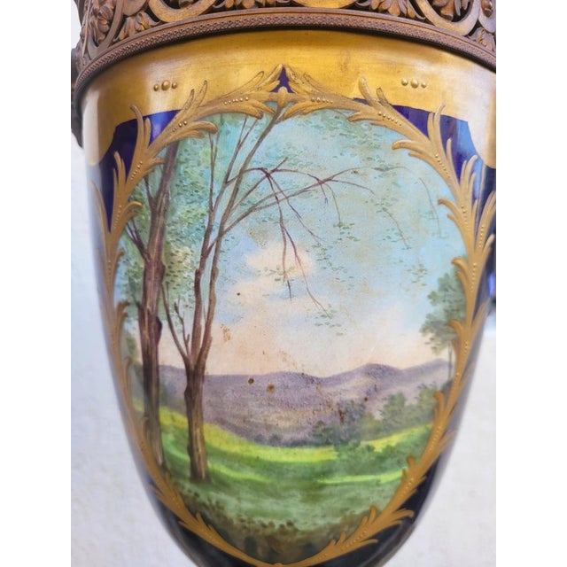 Covered Porcelain Vases in the style of Sèvres, Set of 2 For Sale - Image 11 of 18