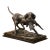 Late 19th Century German Brass & Plaster Hunting Dog Sculpture by Emil Wünsche For Sale