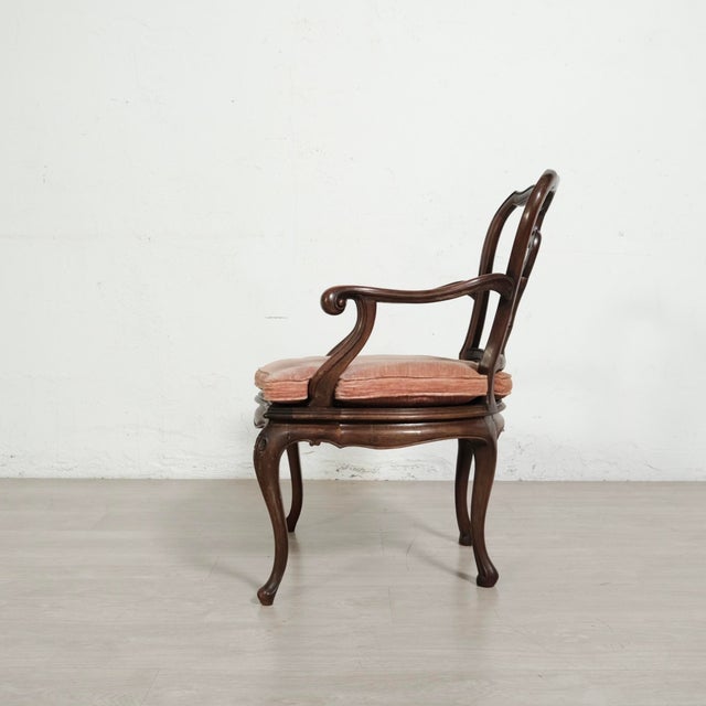 Brown Wooden Armchair with Vienna Straw Seat, 1900s For Sale - Image 8 of 15