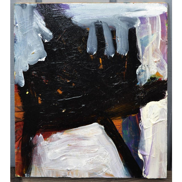 Abstract Expressionism Contemporary Abstract Expressionist Black and White Oil Painting by Kristin Cohen For Sale - Image 3 of 4