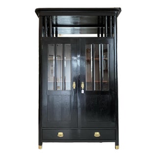 Art Nouveau Display Cabinet in Glass, 1920s For Sale
