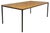 Italian Modern Dining Table or Desk in Wood and Black Metal, 1980s For Sale