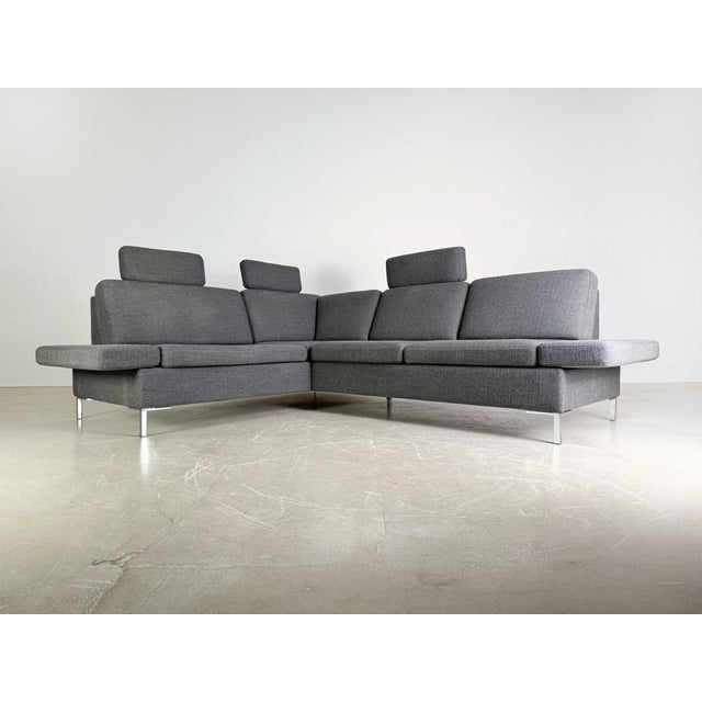 Early 21st Century Set of Alba Corner Sofa with Recammiere Gray from Brühl For Sale - Image 5 of 13