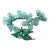 60s Italian Hand Blown Aqua Grapes, Set of 3 For Sale