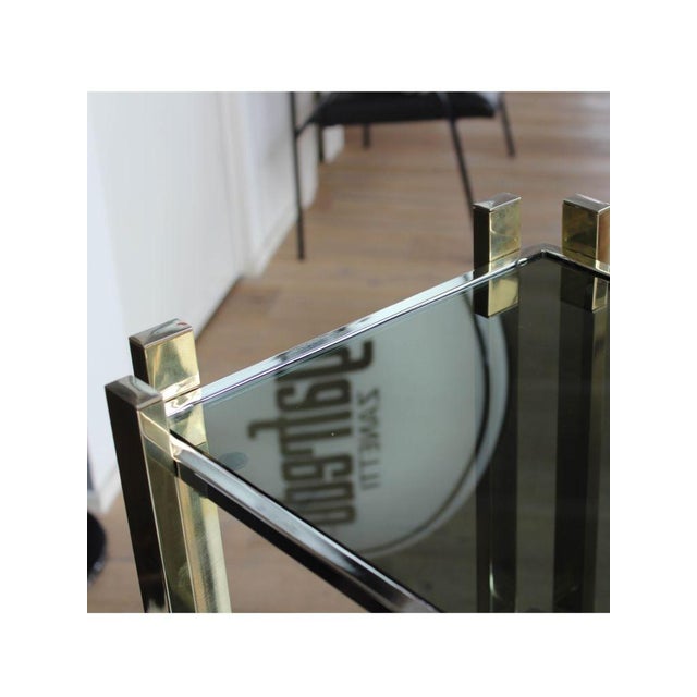 Metal Brass Bookcase, Italy, 1970s For Sale - Image 7 of 15