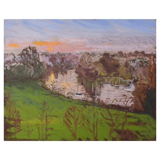 Jackson, Richmond Terrace, Winter Sunset, 2016, Oil on Board For Sale