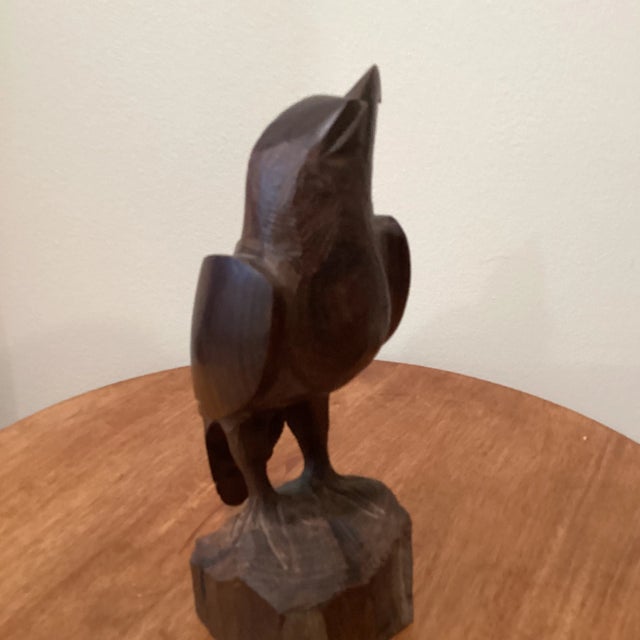 American Mid 20th Century Wooden Carved American Eagle Mahogany For Sale - Image 3 of 11