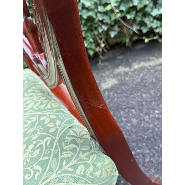 Hickory White Shield Back Mahogany Inlaid Dining Chairs - A Pair For Sale - Image 10 of 12