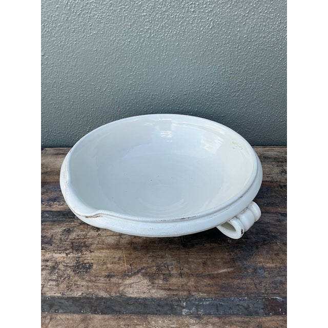 Vintage Glazed Ceramic Large Bowl For Sale - Image 9 of 12