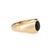 Modern Vintage Black Onyx Cabochon Ring Sz 8.5 14k Yellow Gold Signet Fine Jewelry For Sale - Image 3 of 7