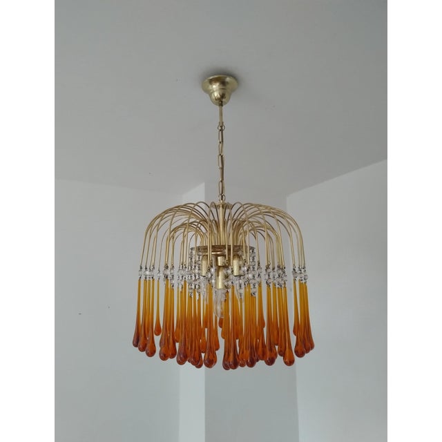Murano Glass Teardrop Chandelier attributed to Paolo Venini, 1960s For Sale - Image 17 of 18