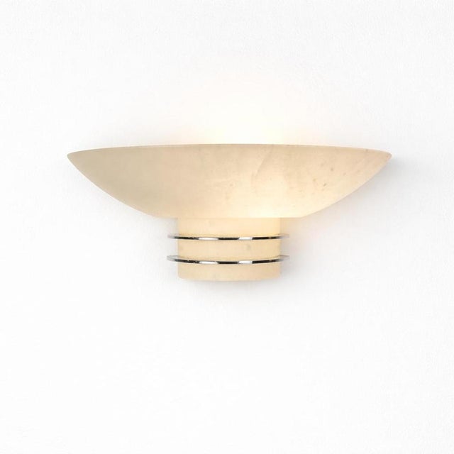 Modern Semicircular Alabaster Sconce, Spain, 1990s For Sale - Image 3 of 5
