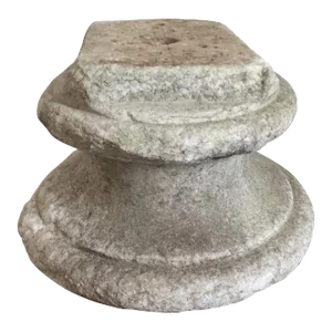 Antique 18th Century Weathered Carved White Marble Socle or Display Stand Base for a Bust or Sculpture