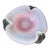 Vintage Murano Art Glass Centerpiece Bowl Opalescent White W/ Pink Latticinio For Sale