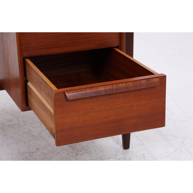 Mid-Century Teak Boomerang Desk with 2 Drawers For Sale - Image 11 of 17