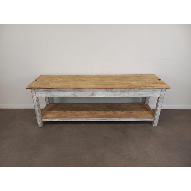 Vintage Weathered Worktable, 1950s For Sale - Image 13 of 18
