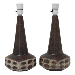 Danish Ceramic Table Lamps by Marianne Starck for Michael Andersen, 1960s., Set of 2 For Sale