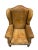 Brown Vintage Leather Wingback Chair For Sale - Image 8 of 9