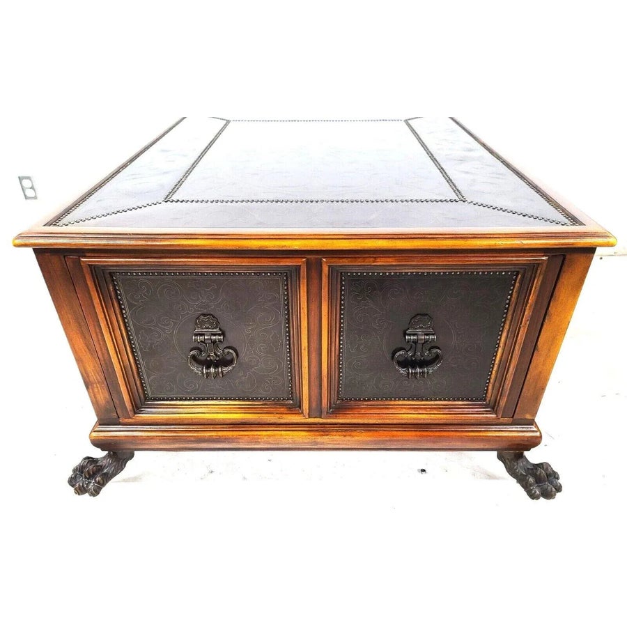 ☆アンティーク　茶台☆ Theodore Alexander Armoury Collection Etched Brass Cocktail Table