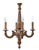 Brown French Neoclassical Five-Light Carved Wood Chandelier with Aged Gold Finish, 1950 For Sale - Image 8 of 8
