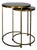 Modern Brass and Pen Shell Nesting Accent Tables by Crate and Barrel For Sale