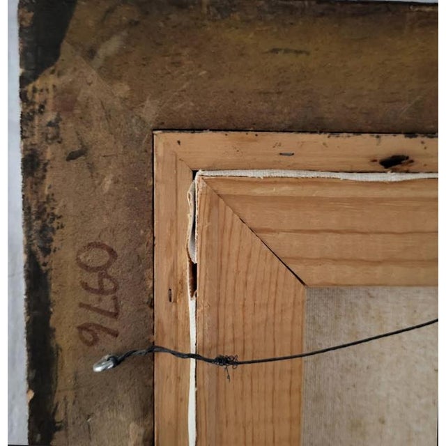 Brown Antique French Signed Oil Painting Mouse on Artist Palette - Signed Friday For Sale - Image 8 of 8