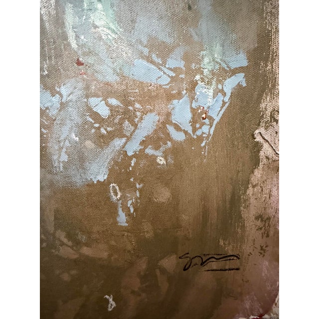 Abstract Looking Down to See Up - Acrylic, Oil Pastel, Graphite on Canvas by Stephanie Visser For Sale - Image 3 of 5