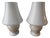 Murano Glass Table Lamps in White Lattimo Swirl, 1960s, Set of 2 For Sale