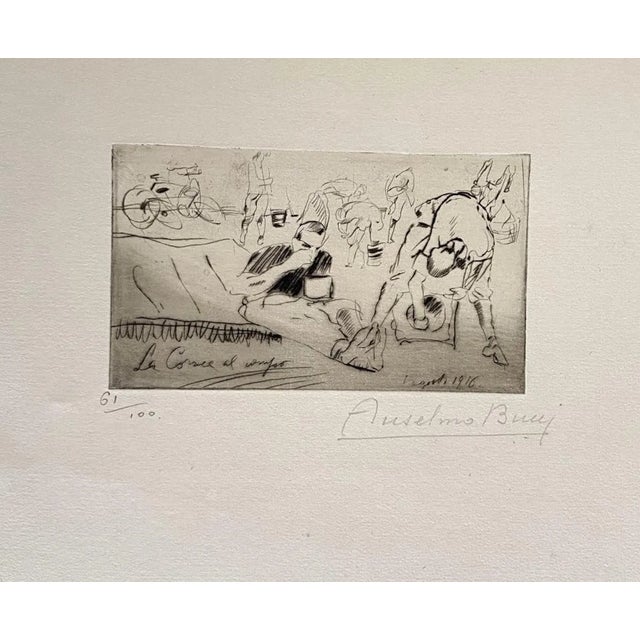 Anselmo Bucci, Militant, 1917, Etching For Sale