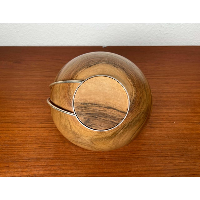 Mid-Century Modern Teak and Silver Plated Metal Bowl from Grasoli, Italy, 1960s For Sale - Image 16 of 18