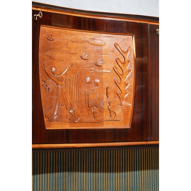 Mid-Century Art Deco Italian Walnut Cabinet from Vittorio Dassi, 1940s For Sale - Image 13 of 15