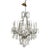 Antique Bronze and Cut Crystal Eight Light Chandelier C1930 For Sale