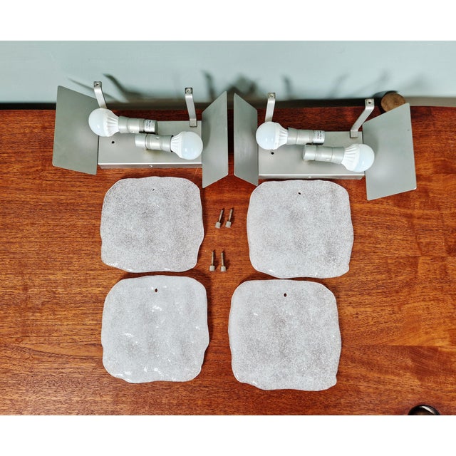 Frosted Glass Wall Sconces from Kalmar Francken KG, 1970s, Set of 2 For Sale - Image 9 of 13