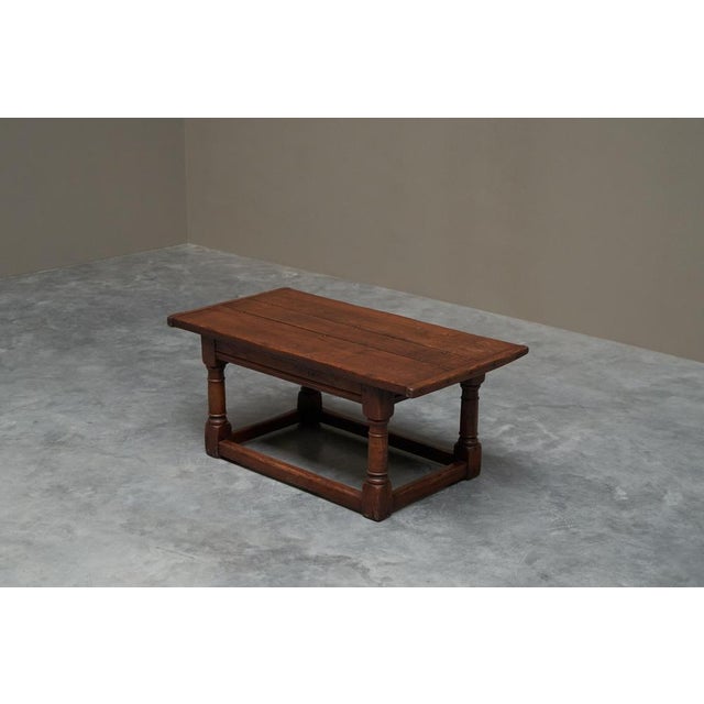 Brown Antique Refectory Style Coffee Table in Oak, 19th Century For Sale - Image 8 of 13