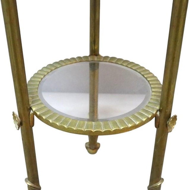 19th Century Antique Victorian Brass & Onyx Sculpture Stand 19thC For Sale - Image 5 of 9